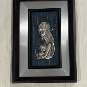 *BOGO Sale $15 &Under* Silver and Black Pewter Framed Art with Gold Accent